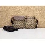 GUCCI 28566 GG CANVAS WAIST CROSSBODY BAG